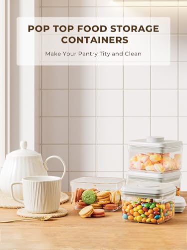 0.6 Qt Pop Containers - 3 Pack Mini Travel Snack Container, BPA Free Food Storage Canisters with Lids, Small Freezer Containers Candy Jar Plastic 520ml*3 - color: 3 Pcs Set - 0.6Qt