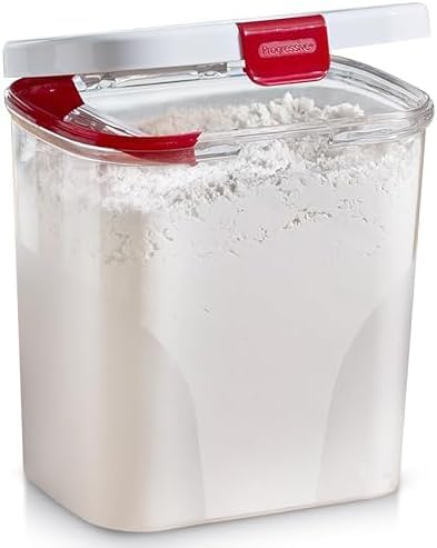 Progressive International PrepSolutions Flour Keeper – Airtight Storage Container for Flour, Sugar & Dry Goods, 5 lb Capacity, BPA-Free, Easy Pour Design (Pack of 6) - size: 3.8 qt (Pack of 6)