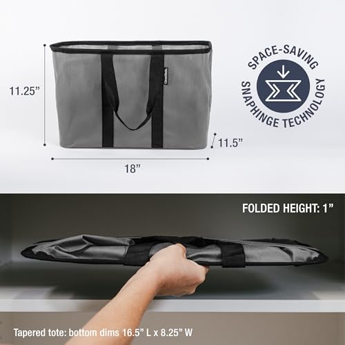 CleverMade Unisex Ecobasket - color: Gray, size: 64L - 2 Pack