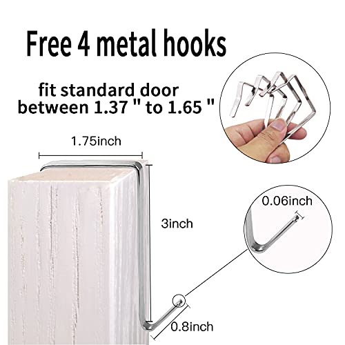 Extra Large Hanging Crystal Clear Over Door Shoe Organizer, Closet Shoe Rack with 12+6 Pockets, 8 Hooks, Grey (59"x 21.6") - color: A-grey&Clear