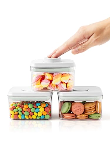 0.6 Qt Pop Containers - 3 Pack Mini Travel Snack Container, BPA Free Food Storage Canisters with Lids, Small Freezer Containers Candy Jar Plastic 520ml*3 - color: 3 Pcs Set - 0.6Qt
