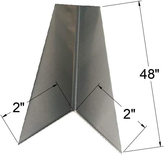 Brushed 304 Stainless Steel Corner Guards, 48" Wall Protectors, 20ga & 16ga, Available in 1/2" to 4", Multi-Pack Options (1, 2, 5, or 10) (2, 2 x 2, 20ga, No Hug Edges)