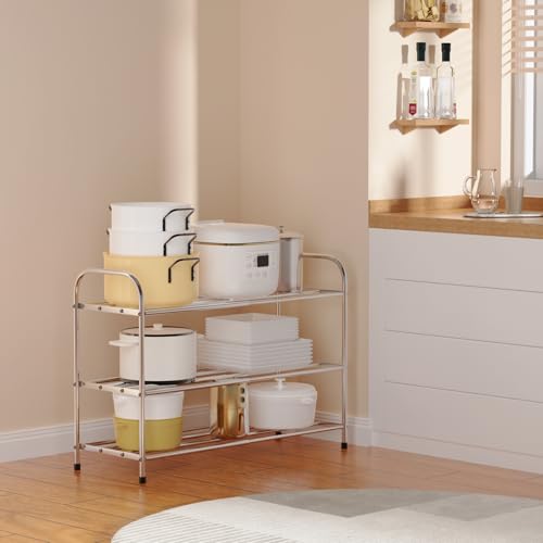 3 Tier Expandable Shoe Rack for Closet, Stainless Steel Shoe Shelf, Strong Weight Capacity Shoes Organizer, Easy to Install and Saving Space Standing Shelf with Sturdy Frame(3 Tier) - size: 3 Tier