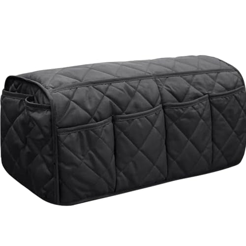 Sofa Armrest Organizer Couch Arm Covers with Side Pockets Non-Slip Bedside Hanging Caddy Storage Bag for TV Remote Control Magazines Tablet Books Smart Phone (Armrest)