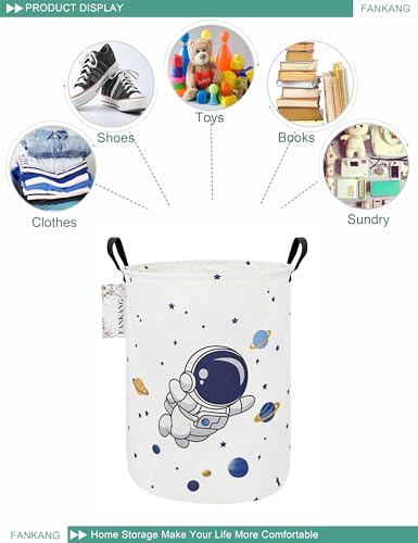 FANKANG Storage Basket, Nursery Hamper Canvas Laundry Basket Foldable with Waterproof PE Coating Large Storage Baskets for Kids Boys and Girls, Office, Bedroom, Clothes,Toys(Reading) - color: Reading