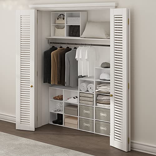 Furinno Luder Bookcase / Book / Storage, 4-Tier, White - color: White, size: 4-Tier, 9.3 x 15.6 x 41.7