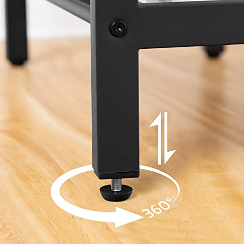 HOOBRO Side Table, 3-Tier Narrow End Table, Nightstand with 2 Flat or Slant Adjustable Shelves for Small Spaces, Hallway, Living Room, Bedroom, Sturdy, Easy Assembly, Greige and Black BG23BZ01G1 - color: Greige + Black