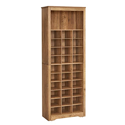 VASAGLE Shoe Storage Cabinet, 10 Tier Shoe Rack Organizer, Holds Up to 30 Pairs of Shoes, for Entryway Bedroom, 12.6 x 24.8 x 73.6 Inches, Rustic Walnut ULBS273T41 - color: Rustic Walnut, size: 12.6"D x 24.8"W x 73.6"H