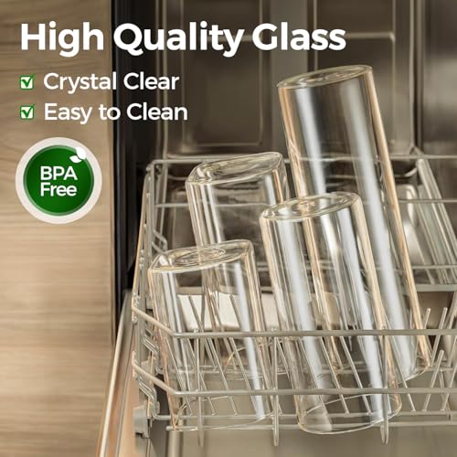 ComSaf 0.7 Qt Glass Food Storage Jars Set of 9, Clear Glass Storage Containers with Lids, Pantry Organization Jar, Spice, Blooming Tea, Oat, Coffee and Sugar Container, Small Canister Set for Kitchen - size: 0.7Qt*9