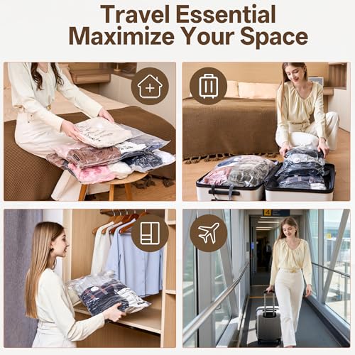 Vacuum Storage Bag with Rechargeable Cordless Pump, 18 Pack Vacuum Seal Space Saver Bags for Clothing Clothes Travel Home - size: 18 Bags with Cordless Pump