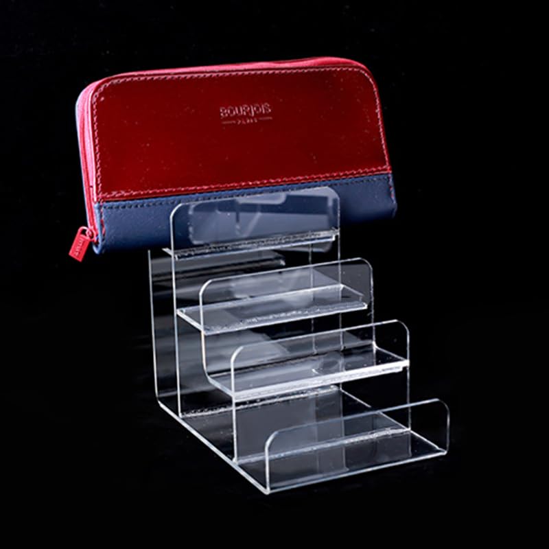 Acrylic Wallet Display Stand Purse Handbag Organizer, Clear Jewelry Riser Display Stand Purse Display Rack, Acrylic Display Shelf for Cosmetic Perfume Jewelry Sunglasses Handbag (4 Tier) - size: 1PCS-4 Tier