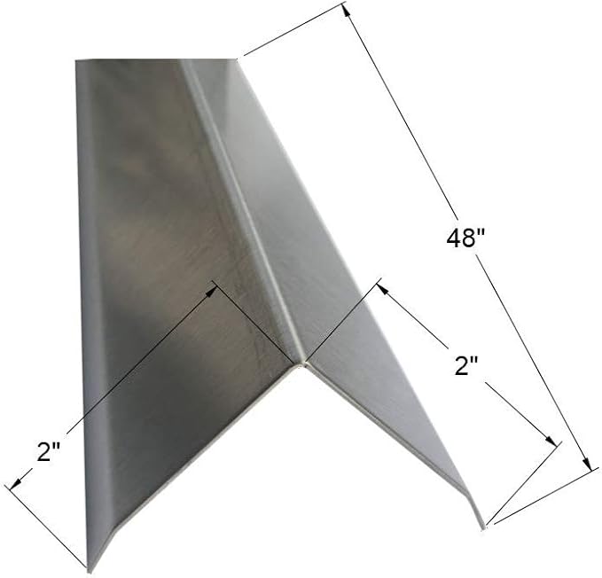 Brushed 304 Stainless Steel Corner Guards, 48" Wall Protectors, 20ga & 16ga, Available in 1/2" to 4", Multi-Pack Options (1, 2, 5, or 10) (5, 2 x 2, 20ga, with Hug Edges)