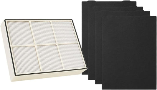 Nispira True HEPA Filter (Small) with 4 Pre-Carbon Filters Compatible with Whirlpool Whispure Air Purifier Models AP150, AP250, AP25030K, APR25530L, APR25130L; Compared to Part # 1183051 1183051K