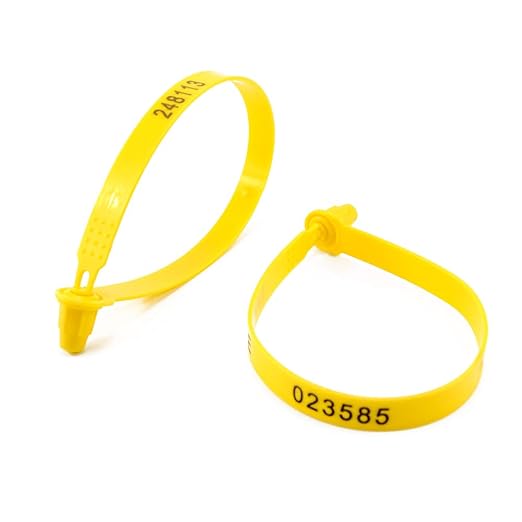 Leadseals(R) 1000 Plastic Truck Trailer Door Seal Tamper Evident Tite-Lock Security Tags Numbered Safty Disposable Locks for Trailer Logistics Transport Package Shipping