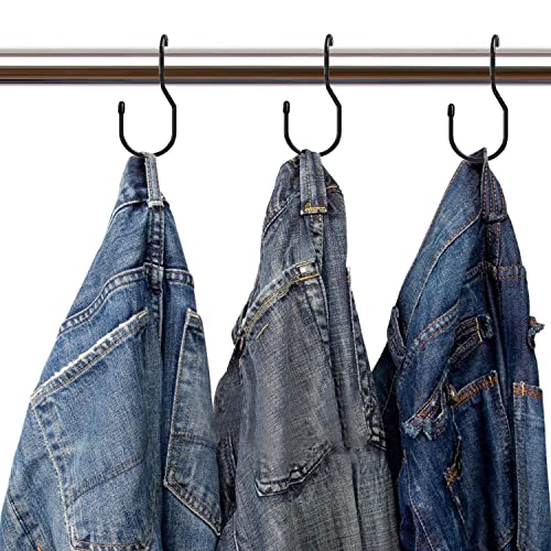 24-Pack Purse Hangers for Closet, Large 5-inch Twist Design Hooks for Bags, Purses, Handbags, Belts, Scarves, Hats - color: 24 Pack Black
