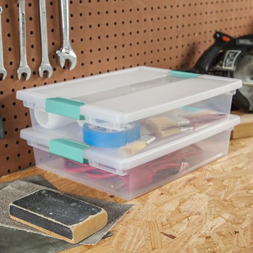 Sterilite 18-Pack Clip Box, Clear Storage for Crafts, Supplies and Office Items, Large - size: Large, style: 18 Pack