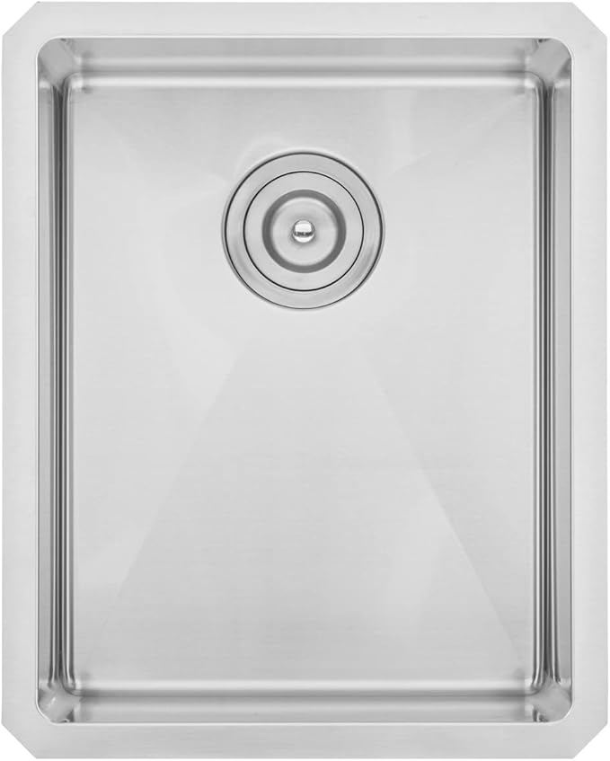 16 in. x 20 in. x 10 in. 16-Gauge Stainless Steel Undermount Single Bowl Bar Prep Kitchen Sink with Collapsible Colander Set and Strainer