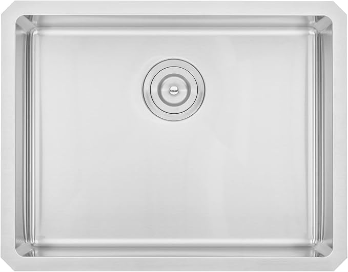 23 in. x 18 in. x 10 in. 16-Gauge Stainless Steel Undermount Single Bowl Kitchen Sink with Collapsible Colander Set and Strainer
