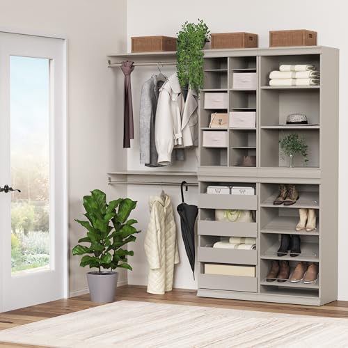 ClosetMaid 4598 Modular Storage Stackable Unit with 4 Drawers, Taupe - color: Taupe