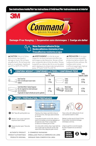 Command Shower Caddy Matte Black with Water Resistant Strips, Bathroom Organizer, Holds up to 6.5 lbs, 1 Count (Pack of 2) - color: Matte Black, size: 13"D x 6.38"W x 4.25"H (Pack of 2)