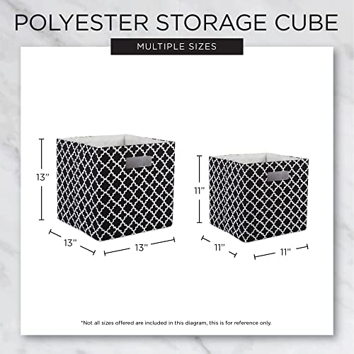 DII Non Woven Polyester Storage Bin, Polka Dot, French Blue & White, Small Set of 2 - color: French Blue & White, size: Small Set of 2, 11x11x11" Cube