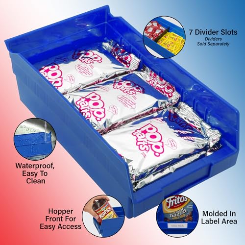 Akro-Mils 30130 Plastic Shelf Bins, Heavy Duty Storage Bins for Garage, Closet, and Drawer Organization, 12" x 6-1/2" x 4", Red, 12-Pack - color: Red