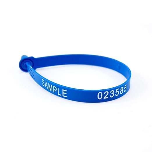 Leadseals(R) 100 Blue Tite-Lock Plastic Tractor Truck Door Seal Tamper Proof Security Tags Numbered Safty Disposable Locks for Trailer Logistics Shipping Transport, Tamper Resistant
