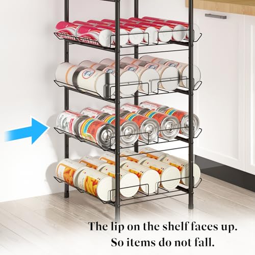 GILLAS 6 Tier Water Bottle Storage Rack, Free Standing Vertical Metal,Water Bottle Organizer, Large Capacity Bottled Rack Water Holder Stand for Cabinet Kitchen Party Pantry,Black - size: 6 Tier Without Wooden Top