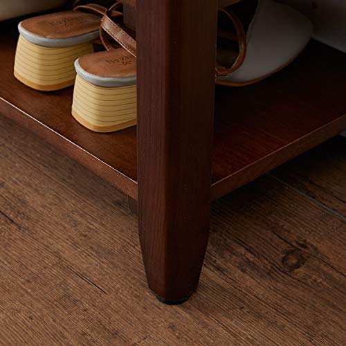 XKZG Storage Bench Wooden Shoe Rack Bench Rustic Solid Wood Entryway Bench (Brown,31.5") - color: Brown, size: 31.5"W x 11.8"D x 16.5"H