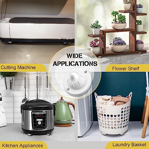 PlusRoc 16 Pack Self Adhesive Caster Wheels for Appliance, Load Capacity 14LBS Per Wheel, Mini Swivel Wheels Sliders Roller for Stand Mixers Air Fryers - style: Nylon Ball