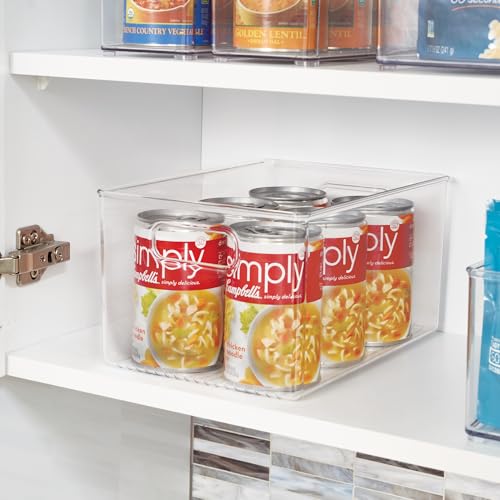 iDesign Pantry Organizer Bins with Handles - Storage Bins for Cabinets or Fridge - Set of 4 - Clear - style: Pack of 4