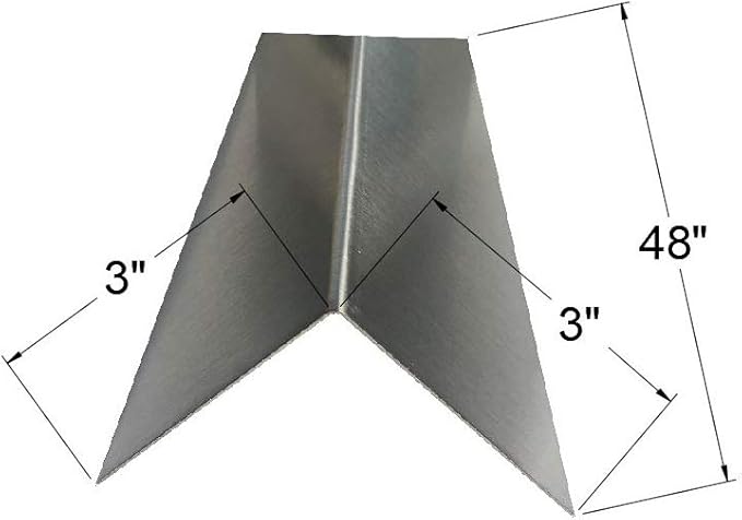 Brushed 304 Stainless Steel Corner Guards, 48" Wall Protectors, 20ga & 16ga, Available in 1/2" to 4", Multi-Pack Options (1, 2, 5, or 10) (2, 3 x 3, 20ga, No Hug Edges)