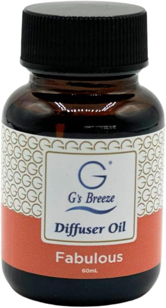 G's Breeze Fabulous Diffuser Oil Refill - Luxurious, Floral & Fruity Essence - Long-Lasting Fresh Scent - Elegant & Portable, Sophisticated Aroma - Warm Fragrance for Home and Office - 60 ML