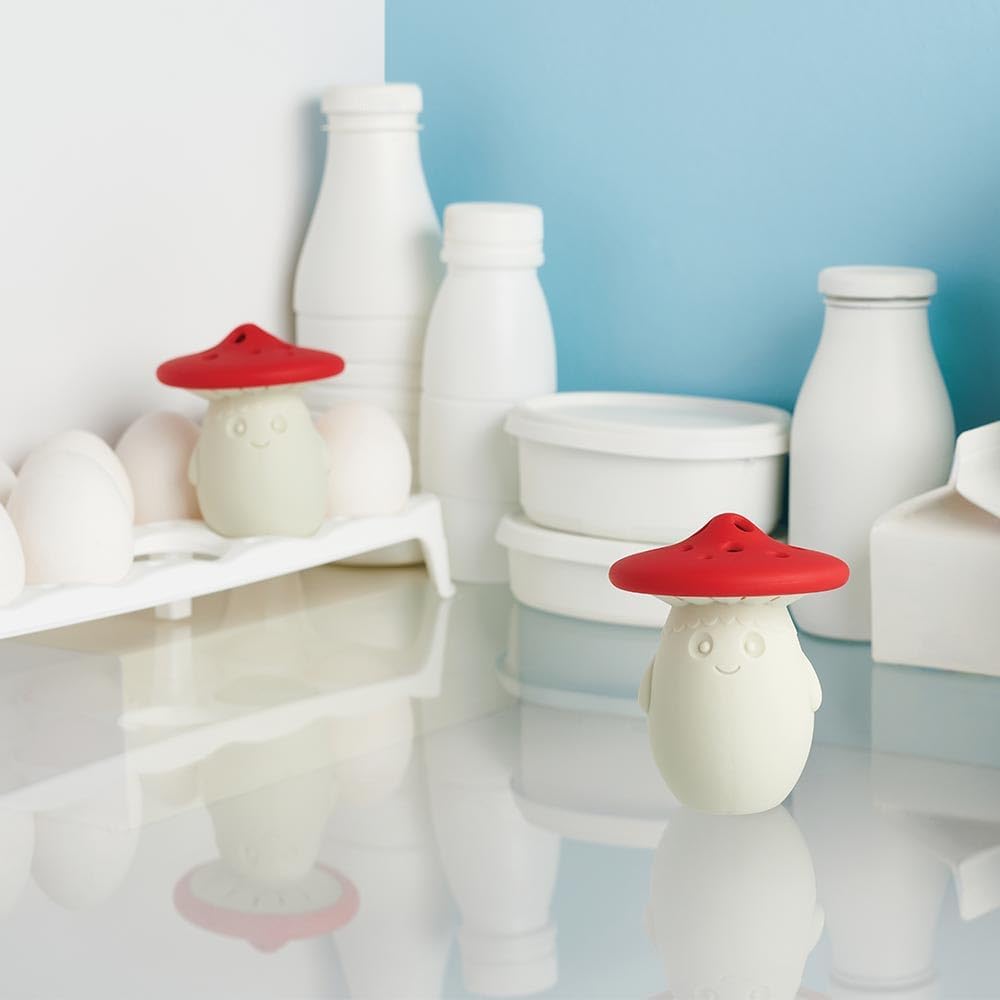 Fridge Deodorizer by OTOTO - Baking Soda Fridge, Refrigerator Deodorizer, Baking Soda Odor Absorber, Cute Gifts, Cute Kitchen (Mushroom)