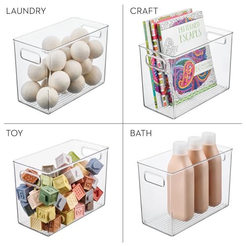 iDesign Pantry Bin with Handles - Storage Bin for Cabinets, Fridge, or Freezer - Clear - Made in USA - size: Extra Large
