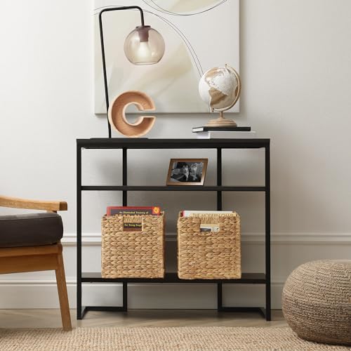 Casafield 10.5" x 10.5" Water Hyacinth Storage Baskets, Natural - Set of 6 Collapsible Cube Organizers, Woven Bins for Bathroom, Bedroom, Laundry, Pantry, Shelves - size: 6-Pack