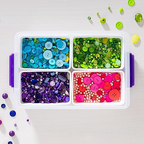 IRIS USA 9 Qt. Plastic Craft Storage Container Bins with Lids,Small Art & Office Supply Organizer Tote,Sensory Bins & Boxes for Home-& University,Latchable,Stackable,Portable,Clear,(Pack of 8) - size: 9 Qt. - 8 Pack, style: STACK & CARRY - 2 Layered