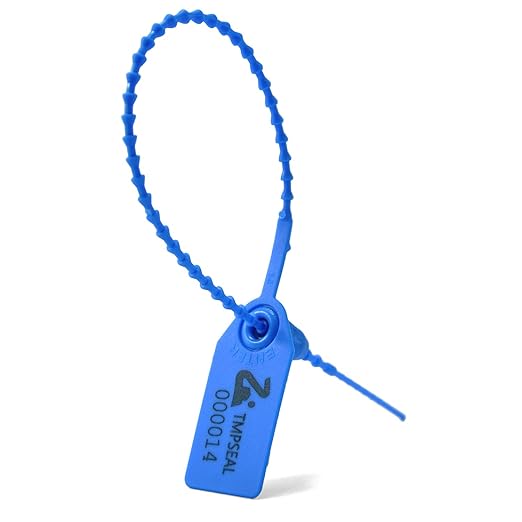 Blue Plastic Tamper Seals, Zip Ties Numbered for Fire Extinguishers Pull Tite Security Tags Disposable Self-Locking Safety Ties 250mm Length (1000)