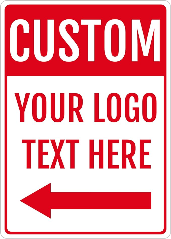 Custom Outdoor Metal Sign for Business Door Shop Wall, 18x14 Inch, Rust-Free Aluminum Weather Resistant, Waterproof, Durable Ink, Easy to Mount