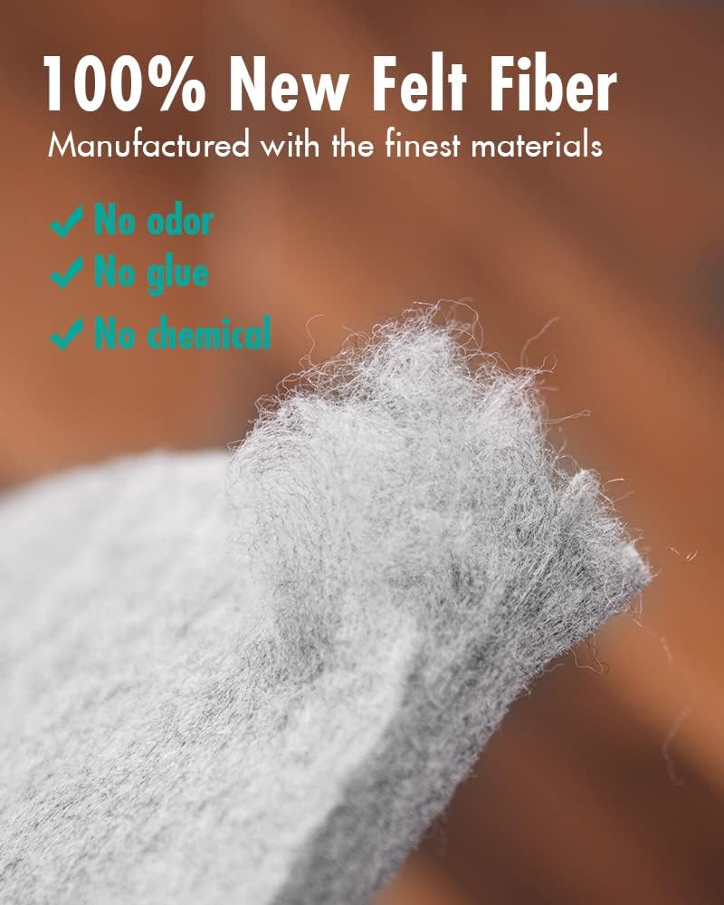 Double-Sided Non Slip Rug Pad Gripper - 2.6x10 Feet 1/4” Thick Dual Surface Felt Under Rug for Area Rugs and Hardwood Floors,Super Cushioned Non Skid Carpet Padding
