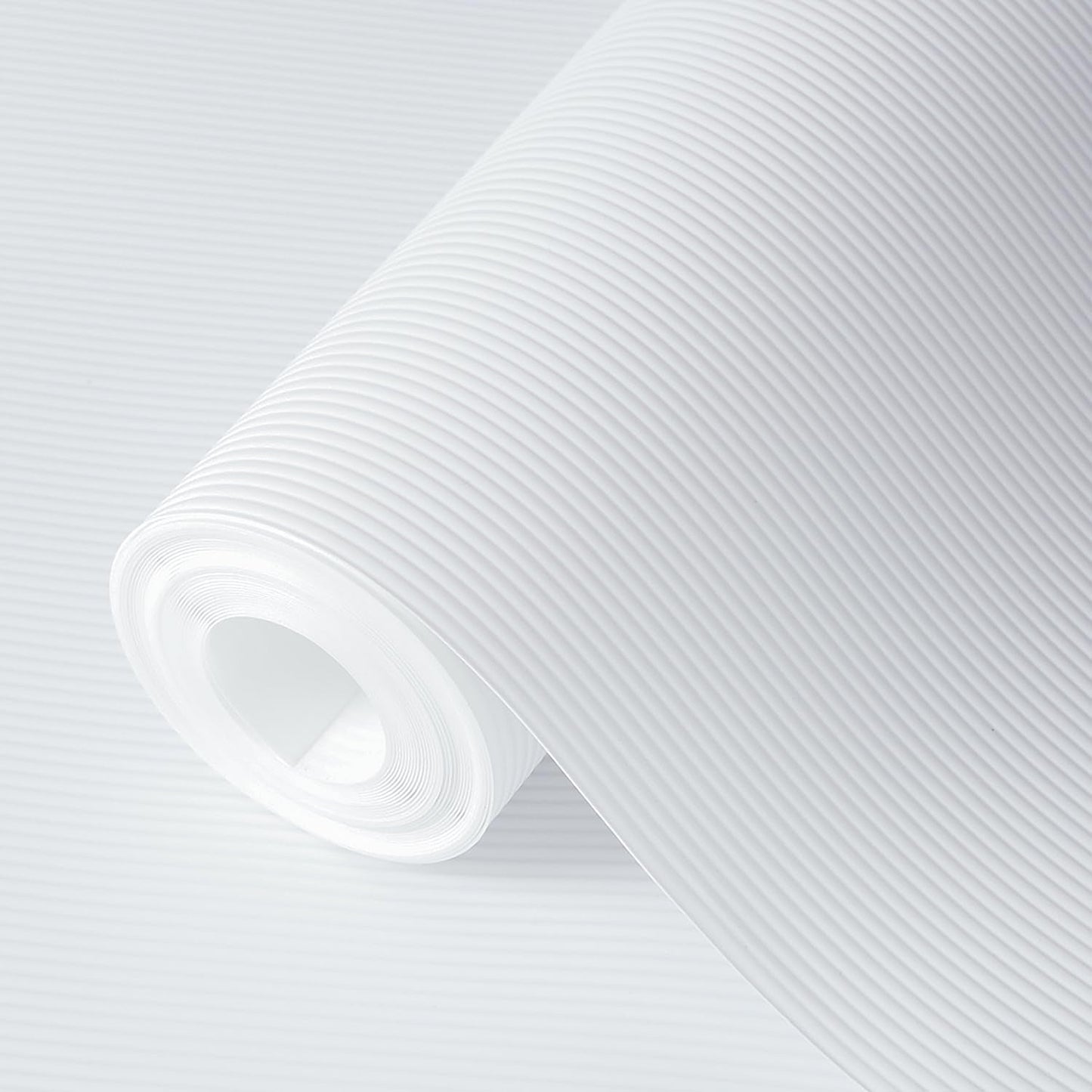 Shelf Liners 10 in x 20 ft EVA Drawer Mats, Non-Adhesive Cupboard Protector, Kitchen Cabinet Lining Fridge Liner (White Stripe, 25.4x610cm)