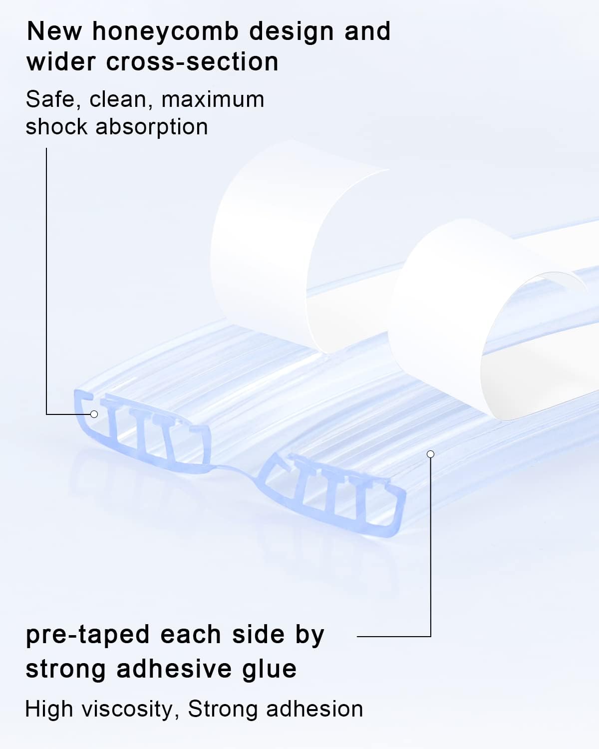 HOMREALM Baby Proofing,6.6ft(2M),Silicone Soft Corner Protectors with Pre-Taped Strong Adhesive, Edge Protectors for Sharp Corners of Cabinets, Tables