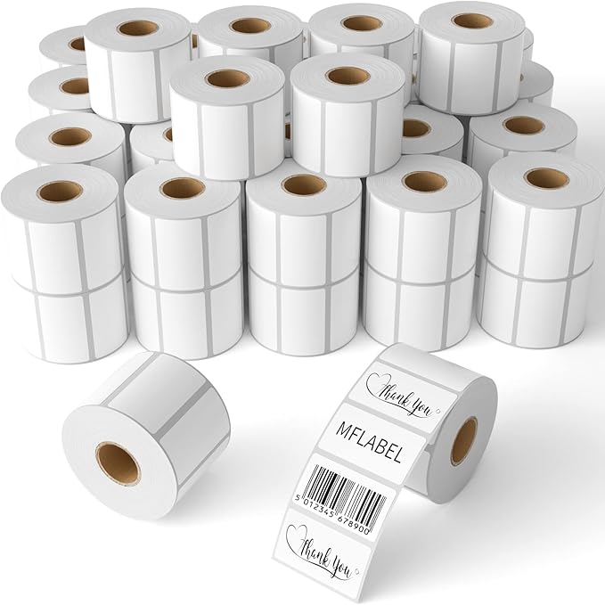 MFLABE 360 Rolls of 1000 2-1/4 x 1-1/4 Inch Direct Thermal Perforated Shipping Labels,SKU Labels