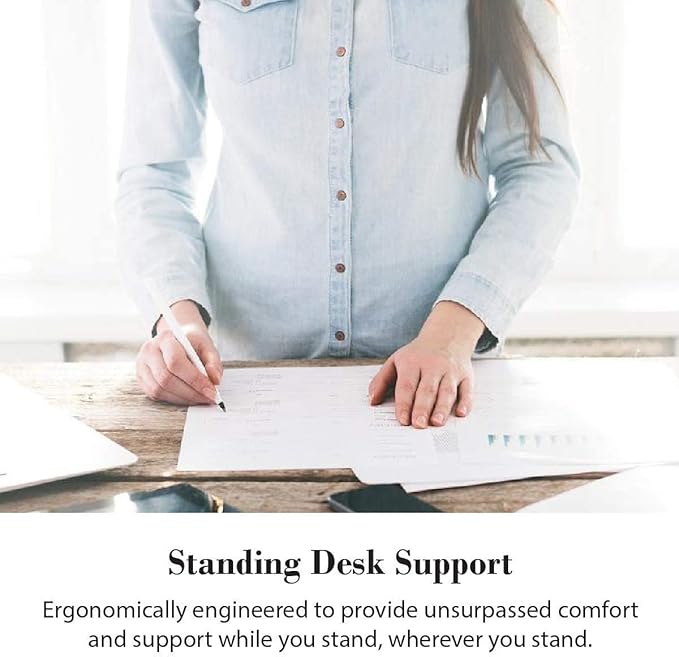 WellnessMats Granite Anti-Fatigue Mat - Comfort, Support & Style - Non-Slip, Non-Toxic - 6'x2'x 3/4"x 3/4" Granite Steel