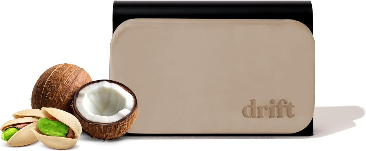 Drift Car Air Freshener - Stone Fragrance - Automotive Odor Eliminator - Long Lasting Scent - Scent Refill - Coconut & Pistachio Starter Kit