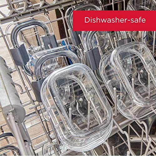 Rubbermaid Brilliance BPA-Free Food Storage Containers with Lids, Airtight Clear Set of 2 (9.6 Cup), Ideal for Lunch, Meal Prep, and Leftovers - size: 9.6 cup (4-Piece)