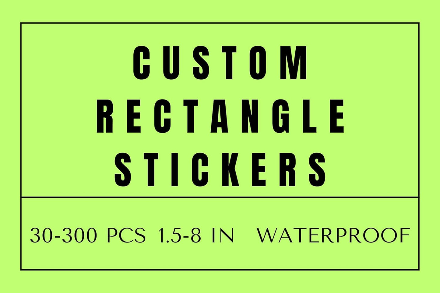 Custom Rectangle Stickers for Business Logo, Custom Rectangle Labels for Candle Jar Coffee, 30-300 pcs, Waterproof Glossy Vinyl Stickers, Upload Your Design (7x3.5 in)
