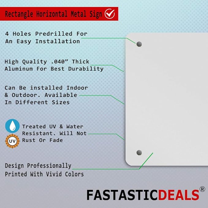 Aluminum Weatherproof Metal Sign Multiple Sizes Custom Personalized Text Here Brown White Recreational Horizontal Street Signs 14x10Inches