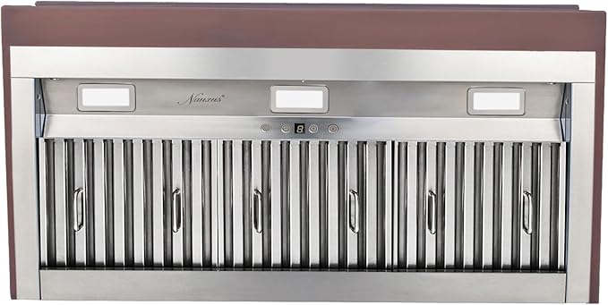 Handmade Copper Range Hood, Custom Kitchen Hood with High Airflow Built-in Range Hood, ORBLH Stove Vent Hood for Kitchen, 48"W x 48"H Wall Mount, HCW22PC-484822ORBLH