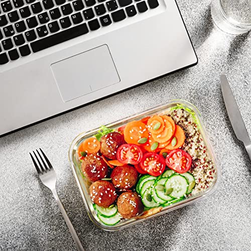 24-Piece Glass Food Storage Containers with Upgraded Snap Locking Lids,Glass Meal Prep Containers Set - Airtight Lunch Containers, Microwave, Oven, Freezer and Dishwasher,White - color: White
